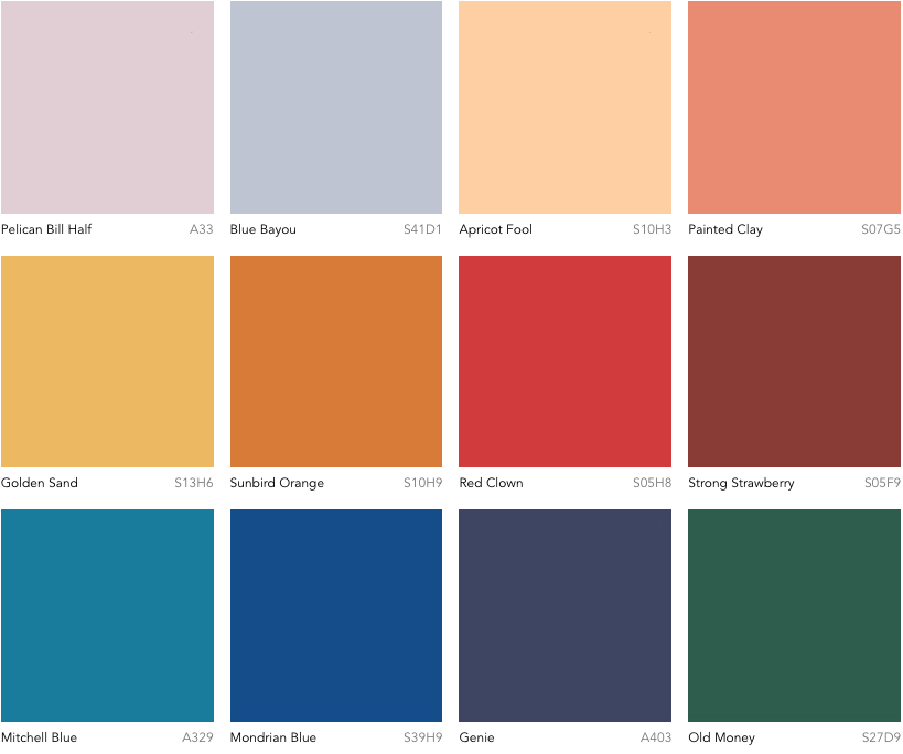 Dulux Colour Forecast 2019 - Identity palette