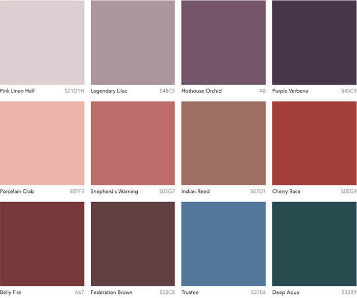 Dulux Colour Forecast 2019 - Legacy palette