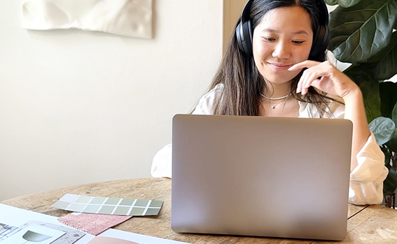 Learn interiors in a live virtual studio from home